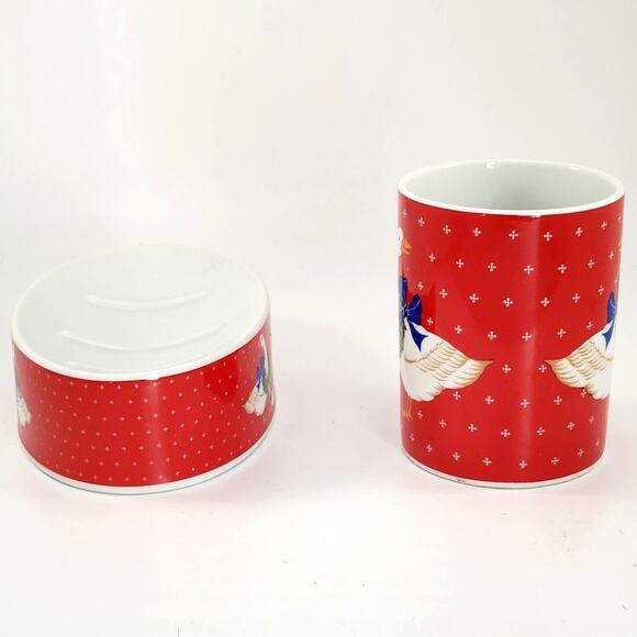 Vintage Christmas Goose Bath Set – Made in Japan – Soap Dish & Tumbler in Box - Picture 6 of 11